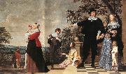 OOST, Jacob van, the Elder Portrait of a Bruges Family a oil painting
